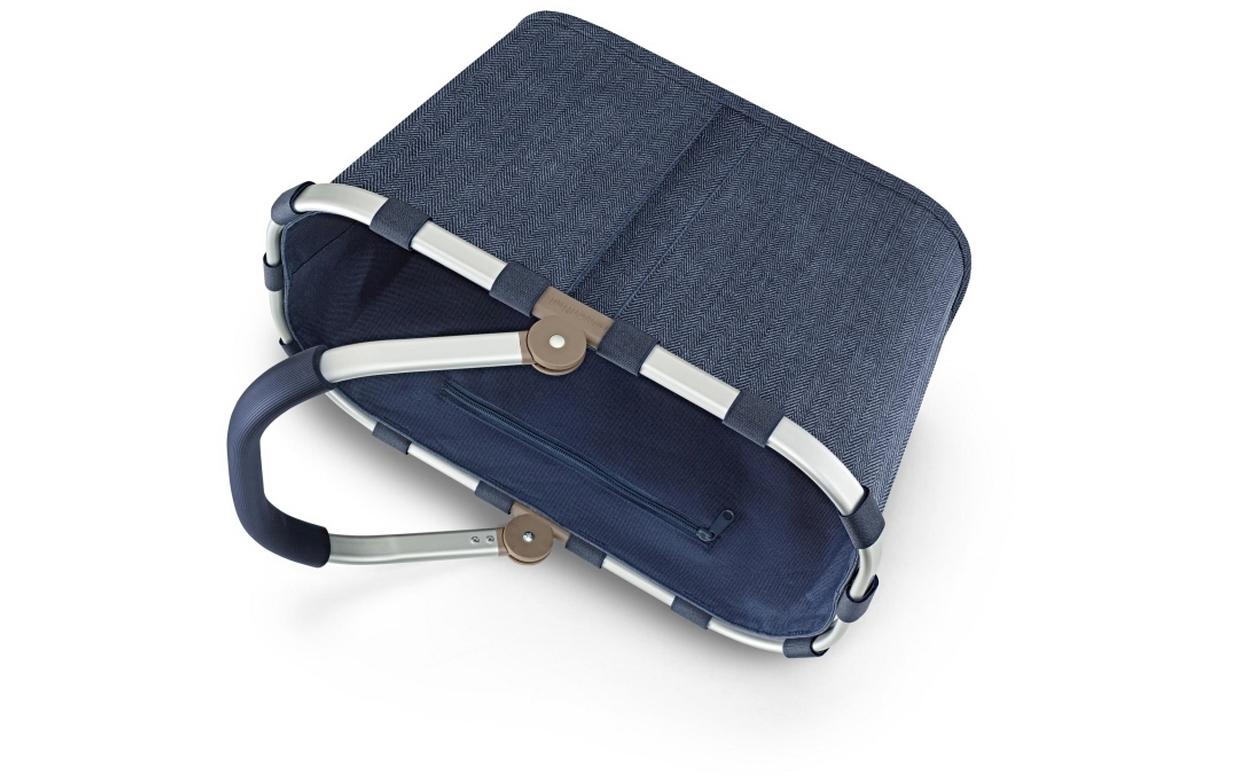 Einkaufskorb Carrybag Herringbone Dark BlueStillvoller Einkaufskorb für den täglichen Einkauf