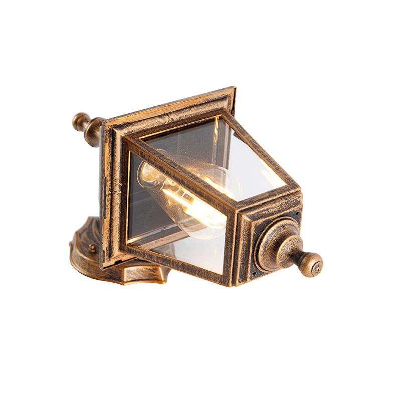 Buiten wandlamp antiek goud IP44 - Capital