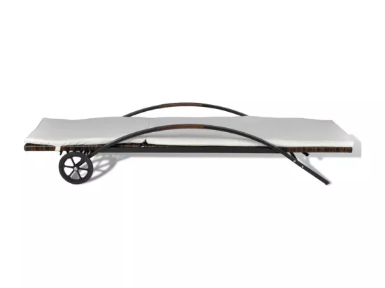 Transat chaise longue bain résine marron 200 x 65 x 39 cm 02_0012446