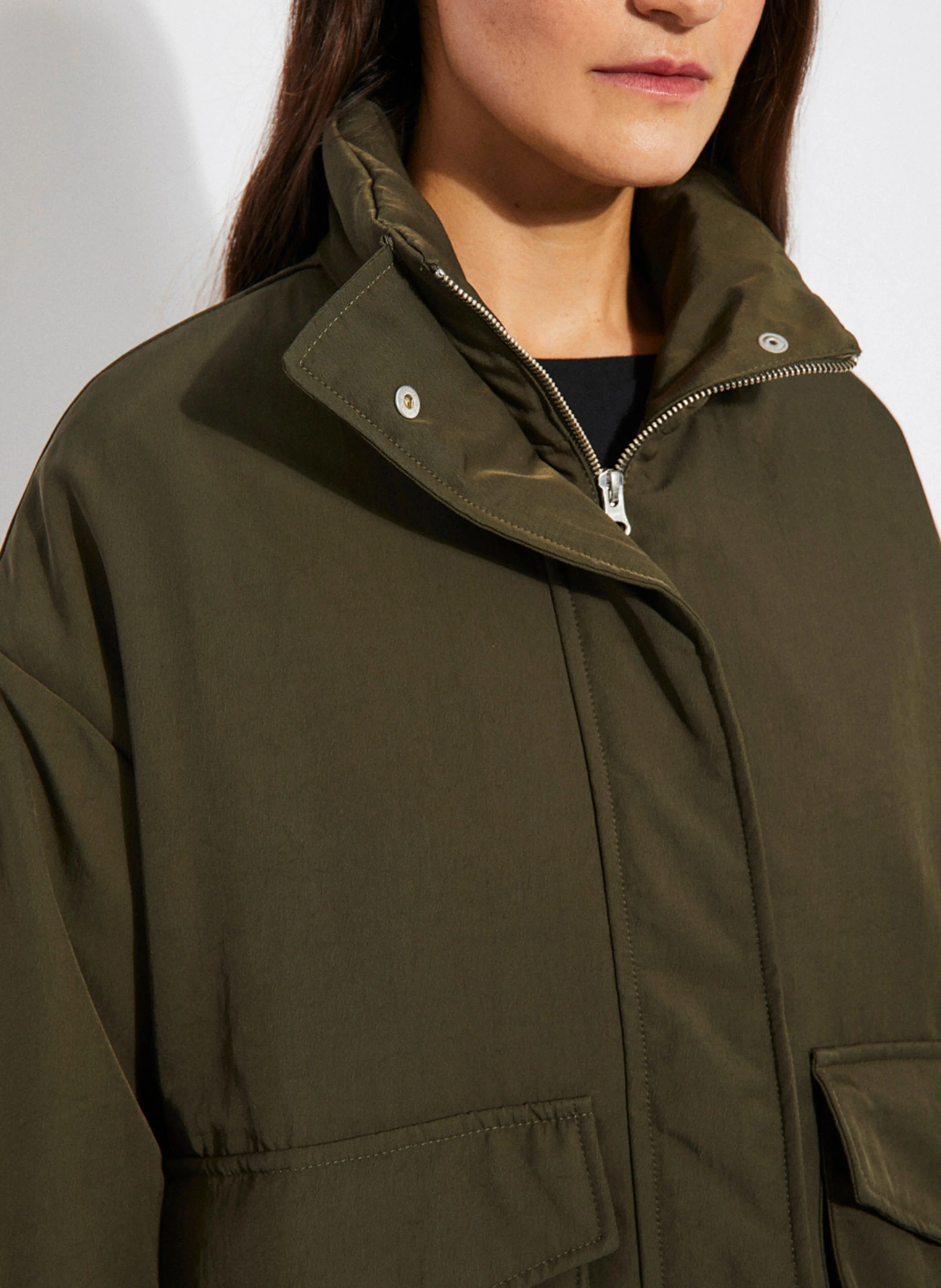 HARDIN - Blouson oversize en fibres recyclées | Vert