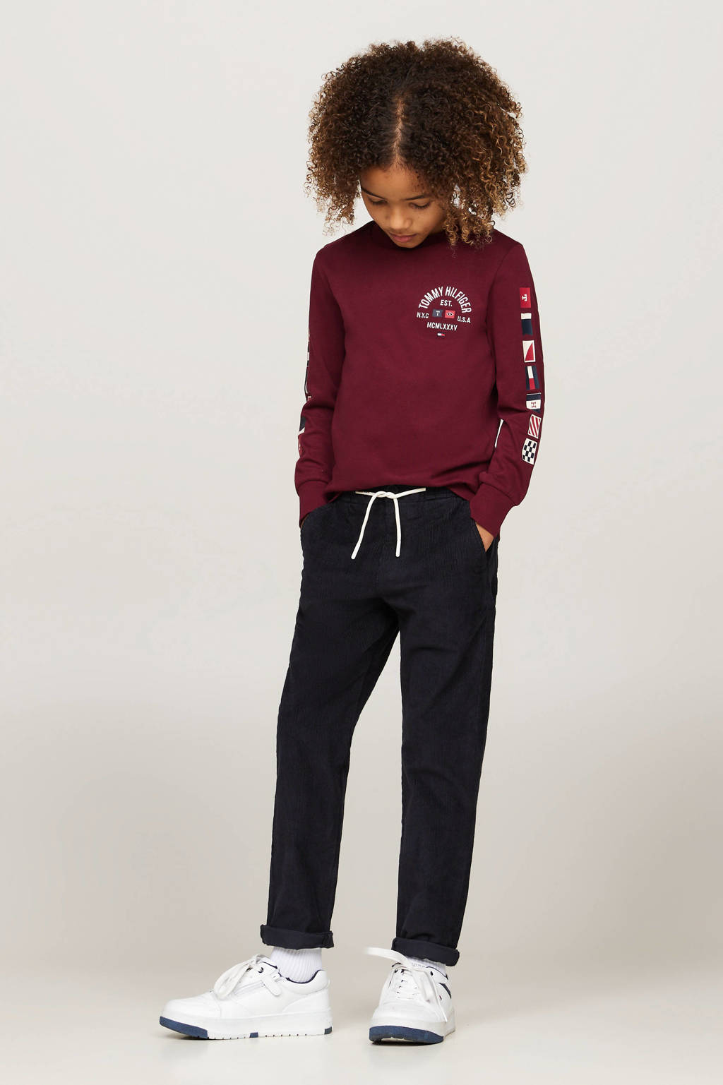 Tommy Hilfiger longsleeve met printopdruk donkerrood