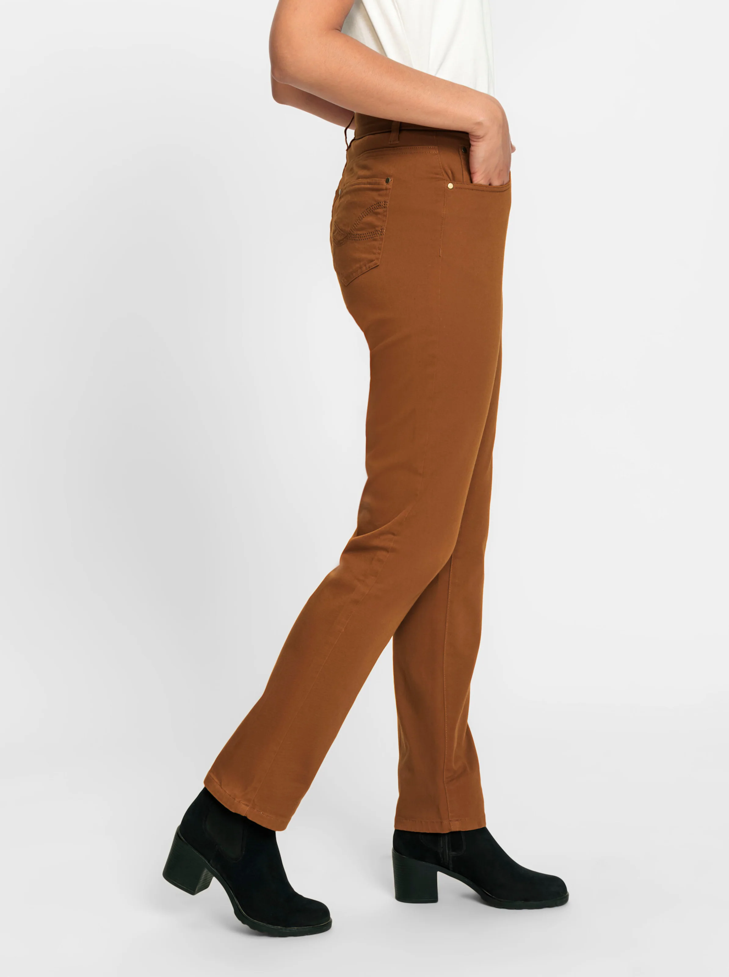 5-Pocket-Jeans in cognac