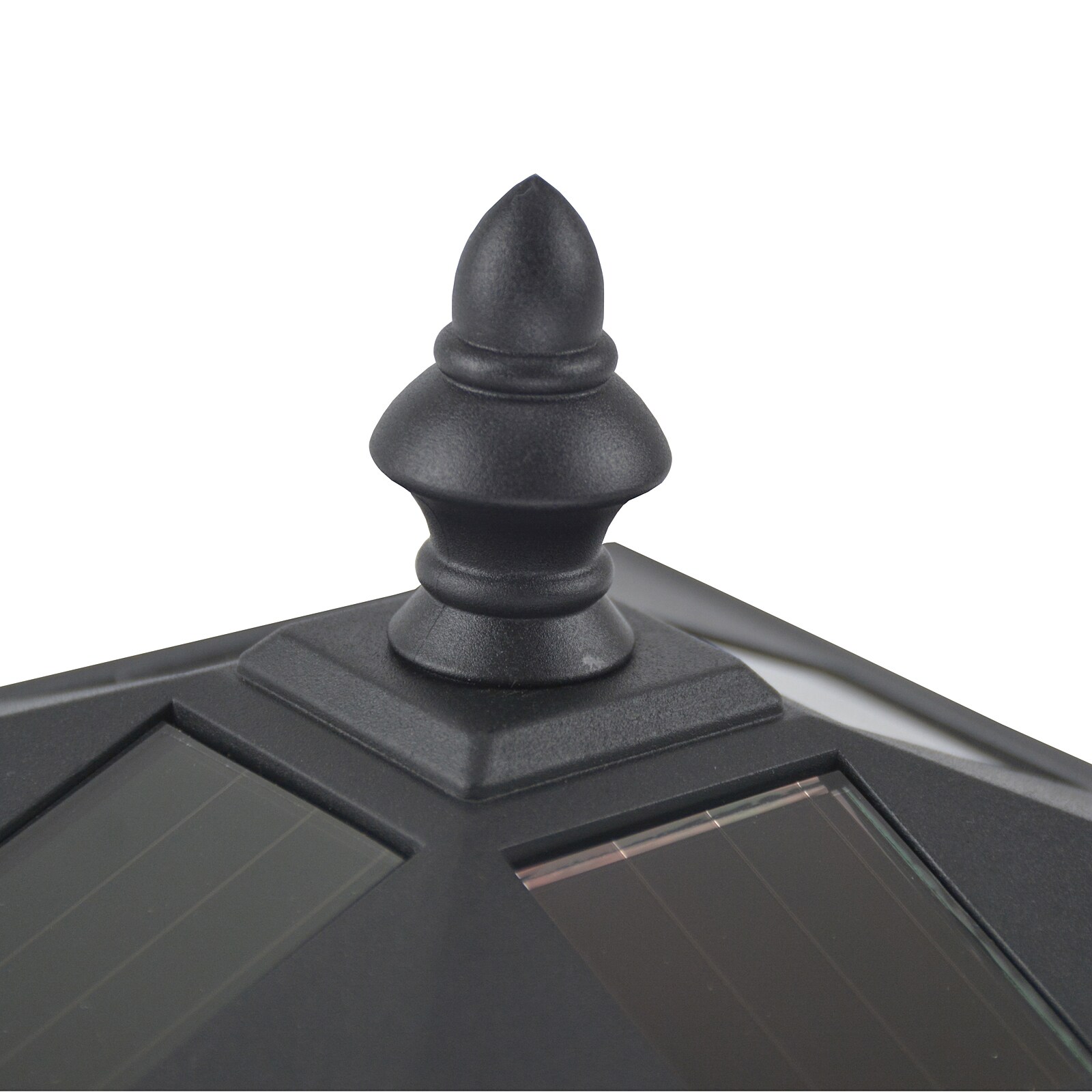 Outsunny Solar Laterne schwarz 15 x 15 x 120 cm (LxBxH)