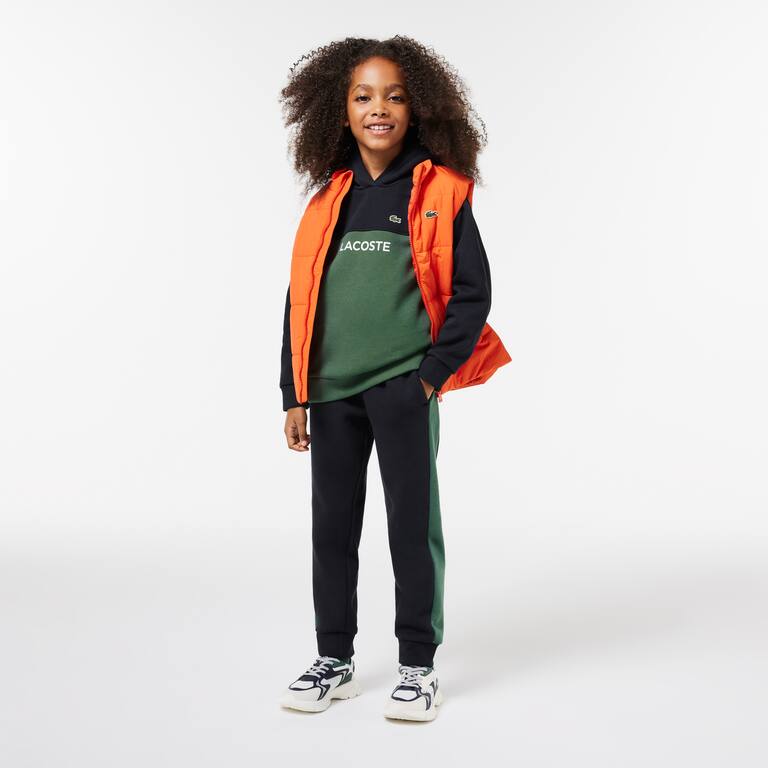 Sweatshirt à capuche enfant Lacoste en molleton coton biologique Pullovers & Sweatshirts - Bleu - Lacoste - Enfant