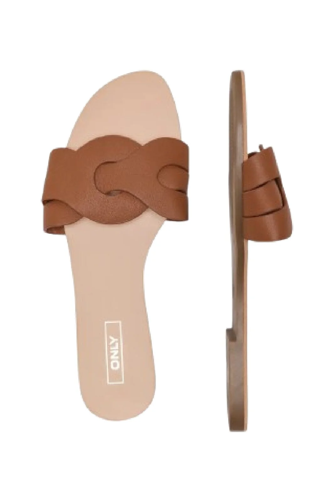 Only Shoes Onlfeli-6 Leather Slip On Sandal