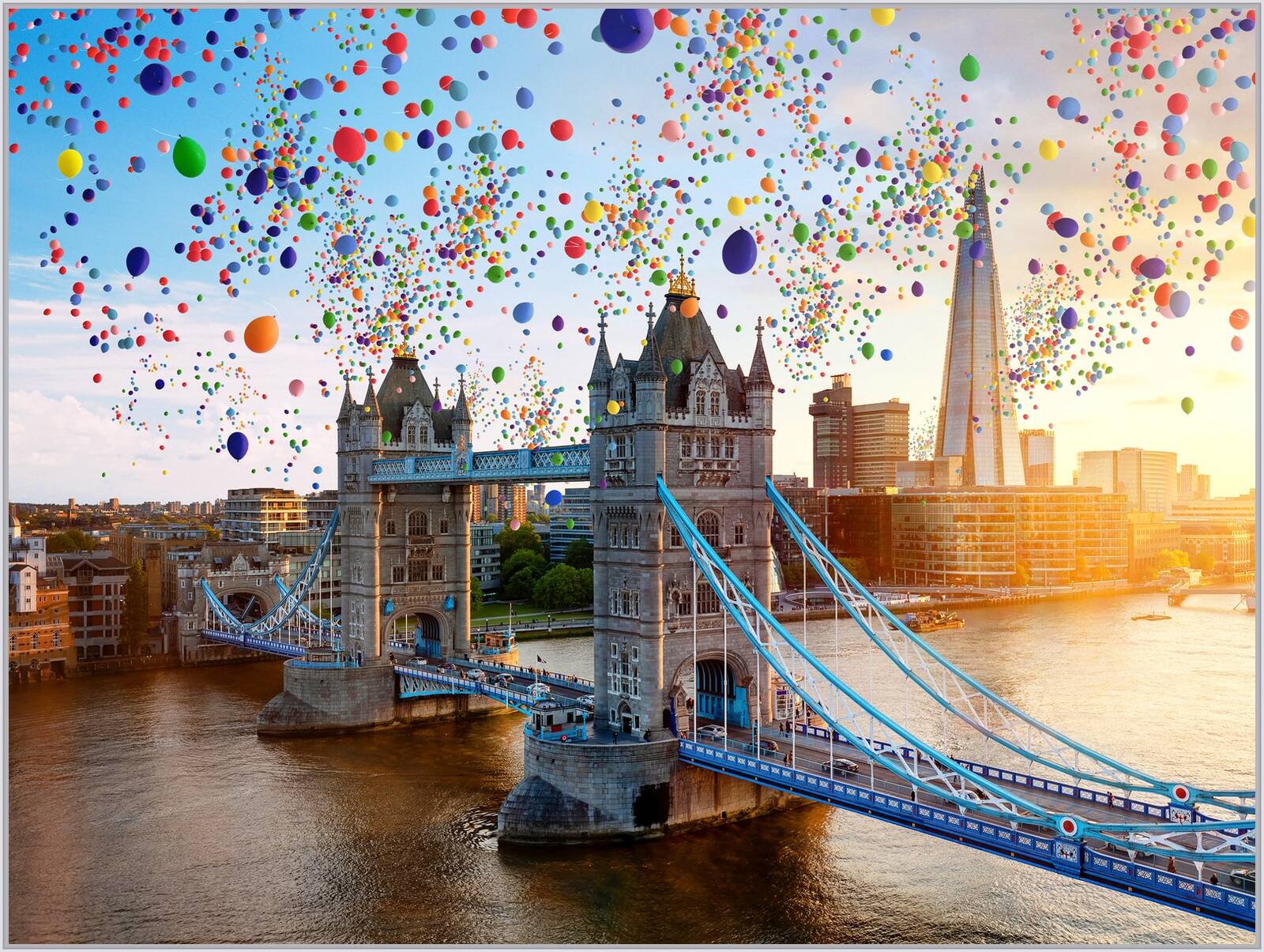 Tower  Bridge  Balloons by Robert Jahns - Open Edition.