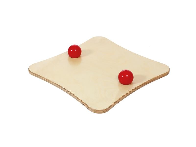 TOGU Balance Board Physiowippe Holz, Rot Brett für Gleichgewichts-Übungen