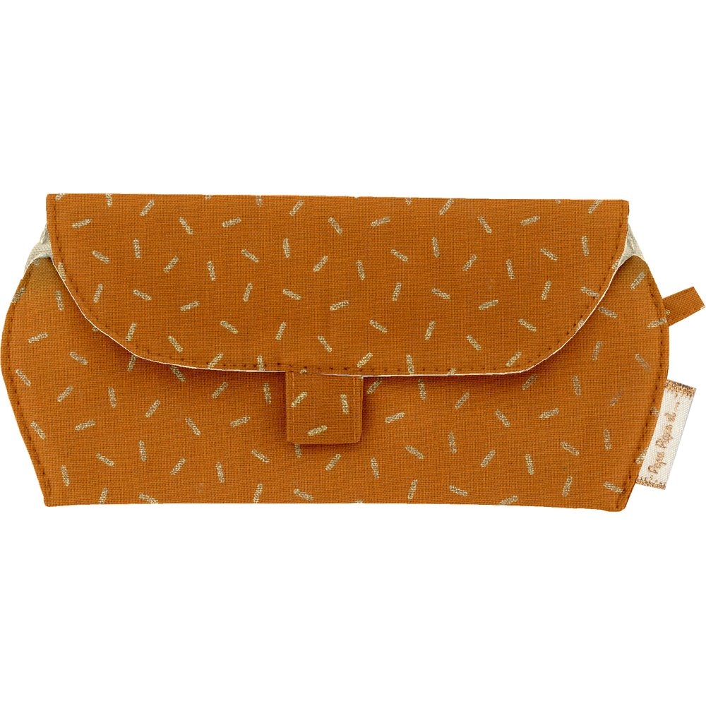 Etui À Lunettes Paille Dorée Caramel
