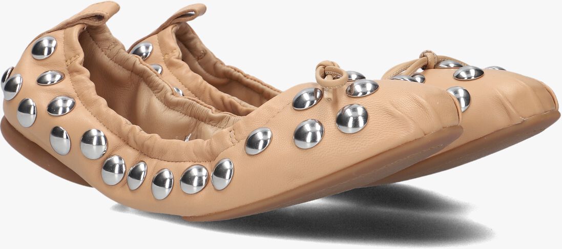 beige hogan ballerina's h684 ballerina borchie