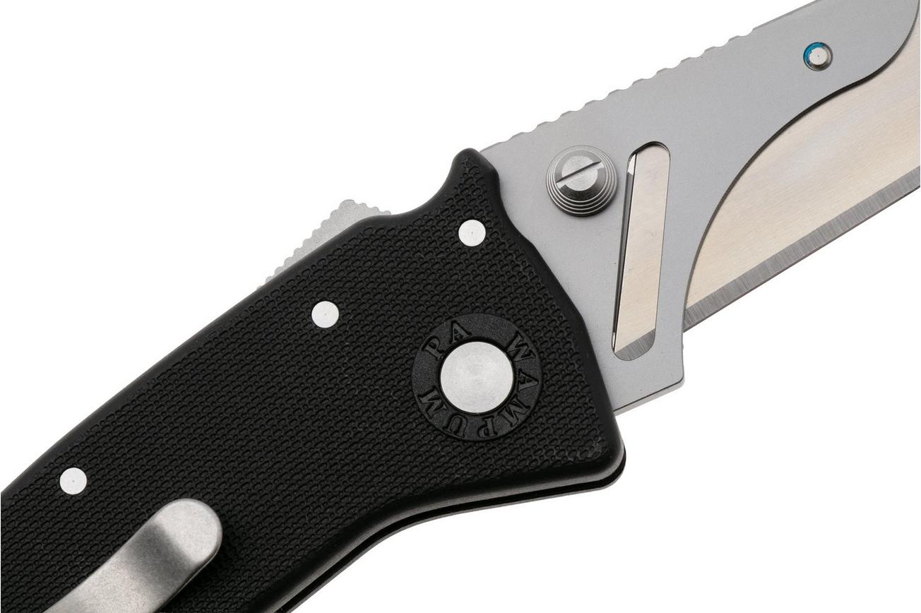 Demko Razor-Shark, RAZOR-SHARK-BLACK, Satin Stainless Steel, Black GRN utility zakmes