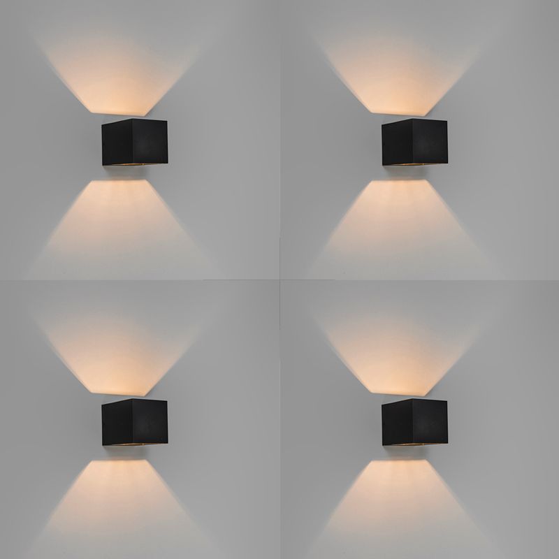 Set van 4 moderne wandlampen zwart - Transfer