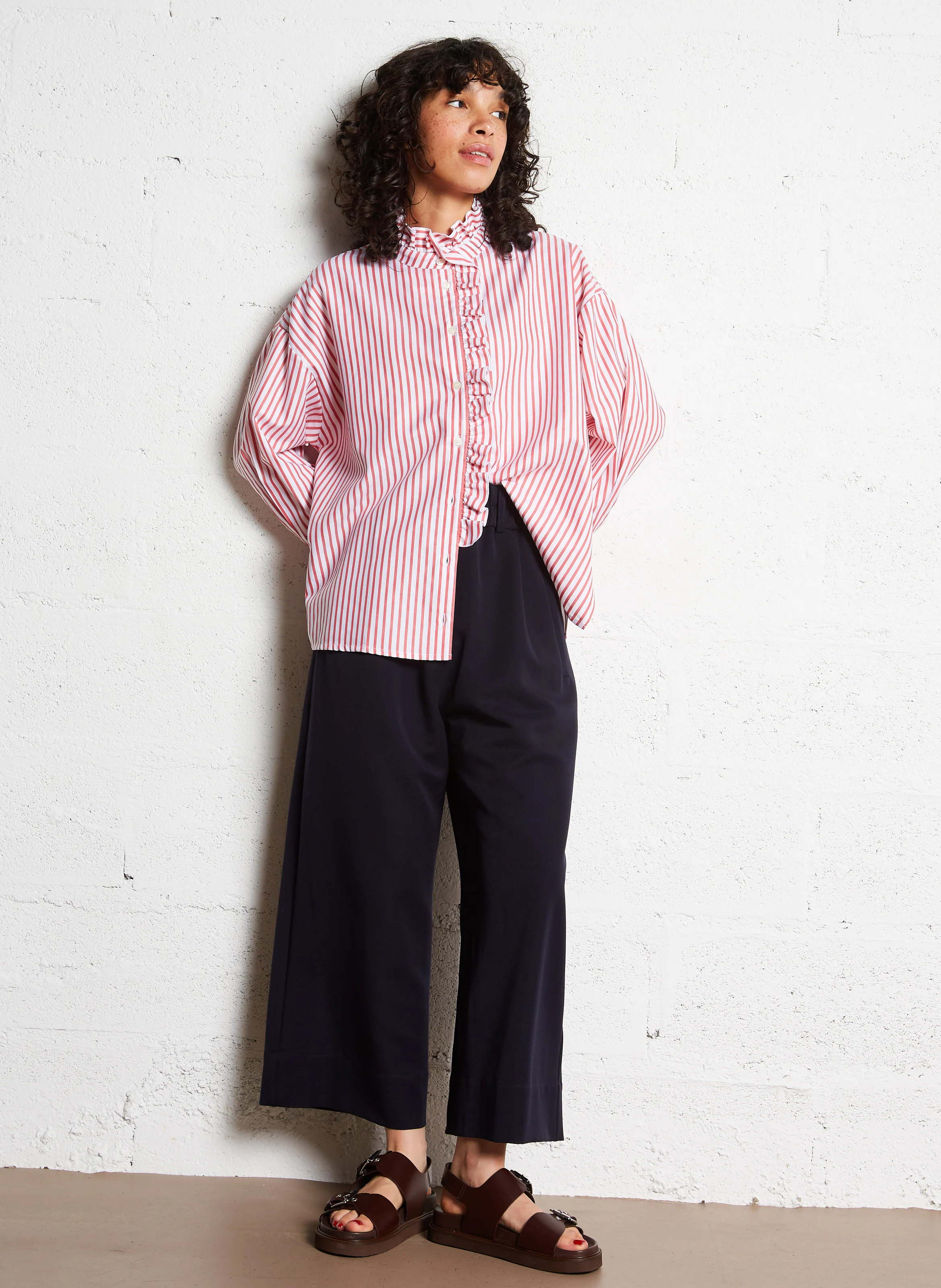 YUMI - Pantalon large | Bleu
