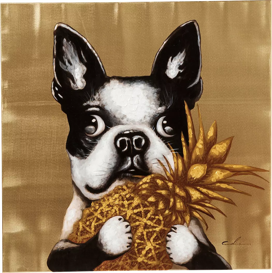 Wandbild 80 x 80 cm Touched Dog