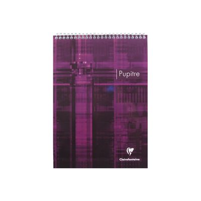 Clairefontaine - Bloc notes Pupitre - A4 - 160 pages - petits carreaux - à spirales - blanc