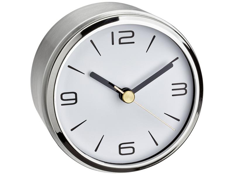 TFA Dostmann Tischuhr Camino Aluminium Analoge Uhr