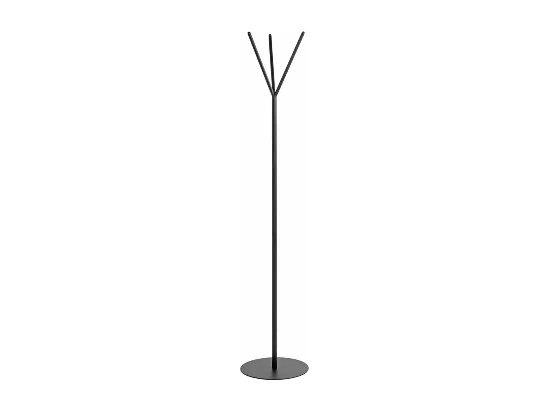 Porte-manteau en métal coloris noir - diamètre 35 x hauteur 173 cm