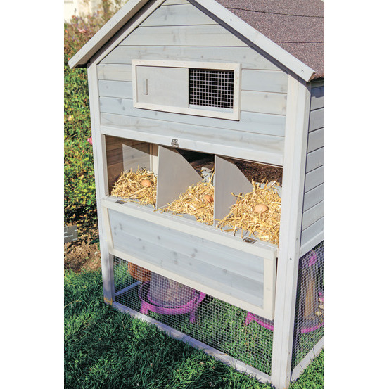 Poulailler Guardiana bois pour 6 poules avec pondoir - 270x106x145 cm