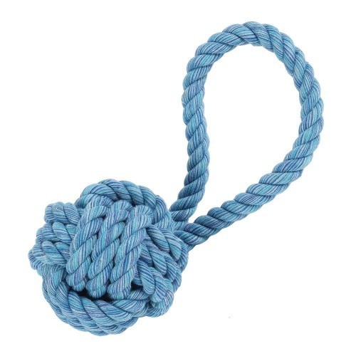 Brinquedo de corda com bola para cães, várias cores