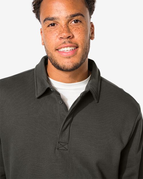 polo sweat pour hommes bleu
