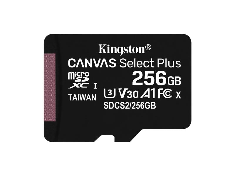 Kingston microSDXC-Karte Canvas Select Plus 256 GB SD-Karte, Class 10 U3 UHS-I V30, 256 GB