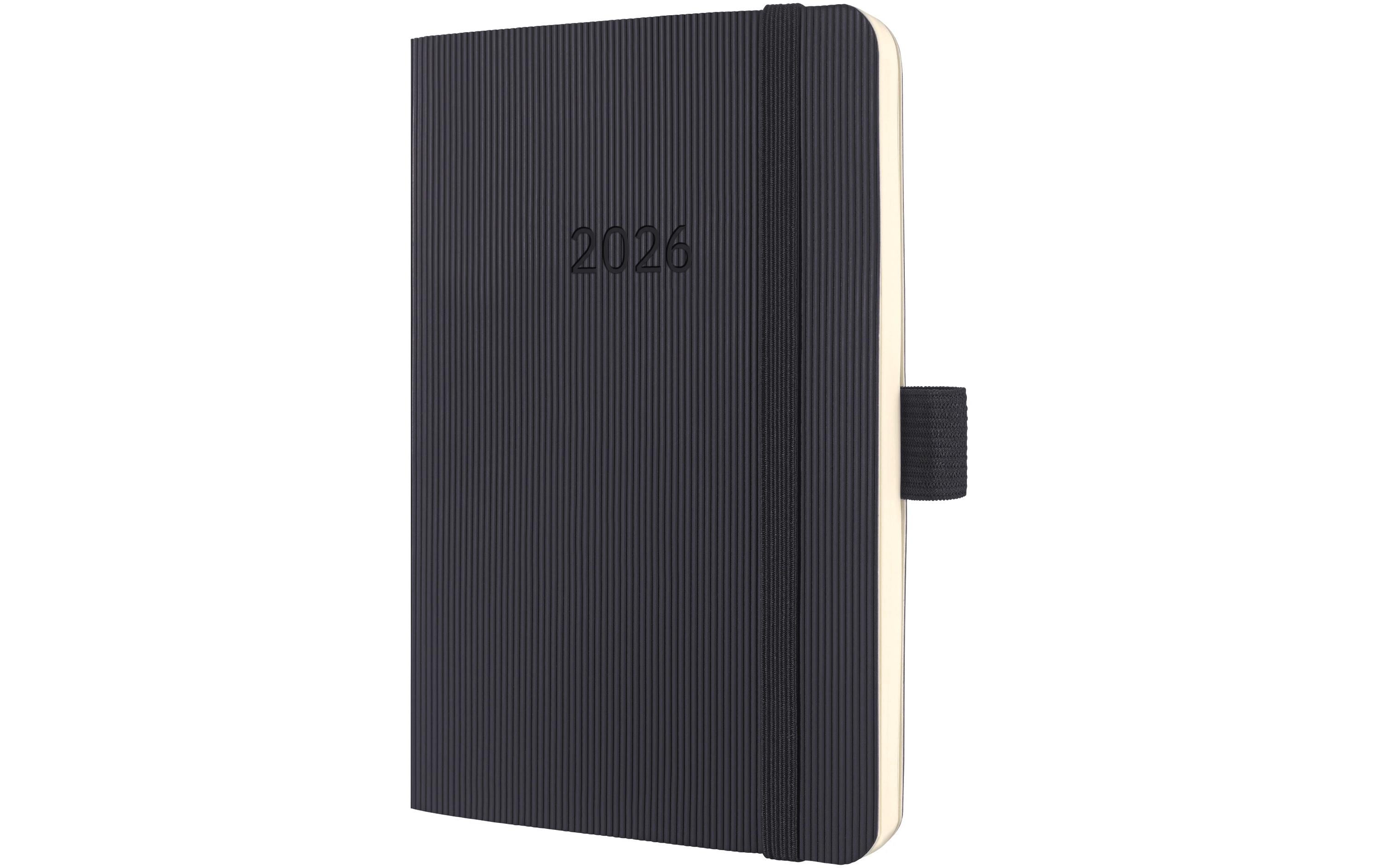 Wochenagenda Conceptum Liniert, 2026, Schwarz, 9,3 x 14 cmWochenplaner mit zwei Seiten je Woche