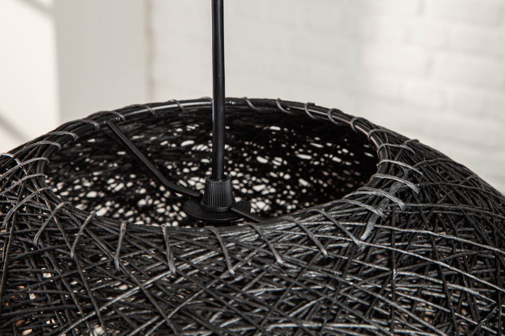Filigrane Hängelampe COCOONING XL 60cm schwarz Kugelleuchte