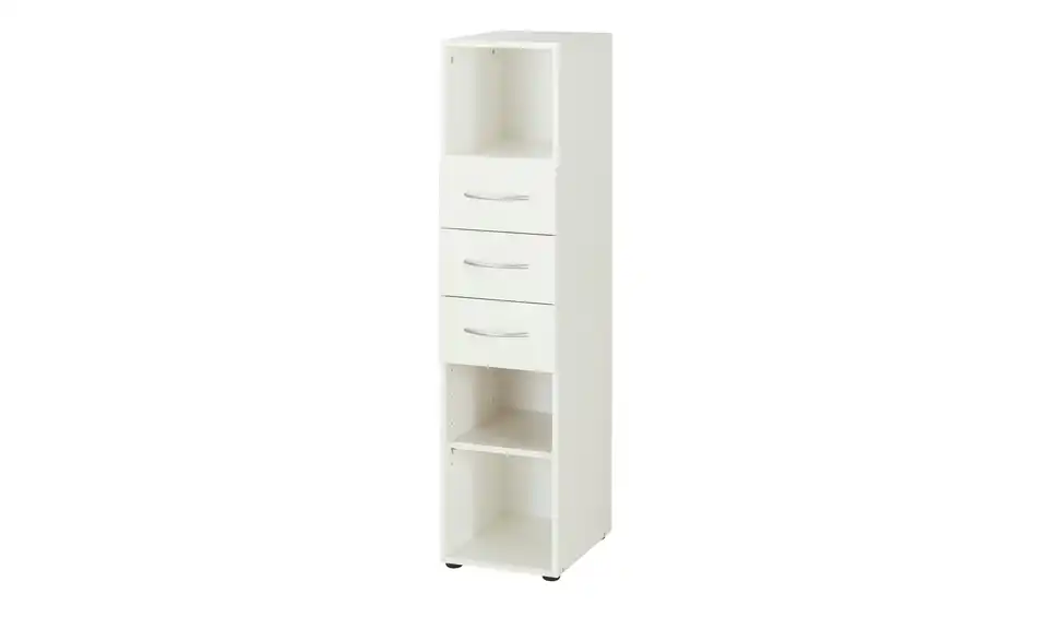 Regal Multischrank-System 30 cm 126 cm Weiß