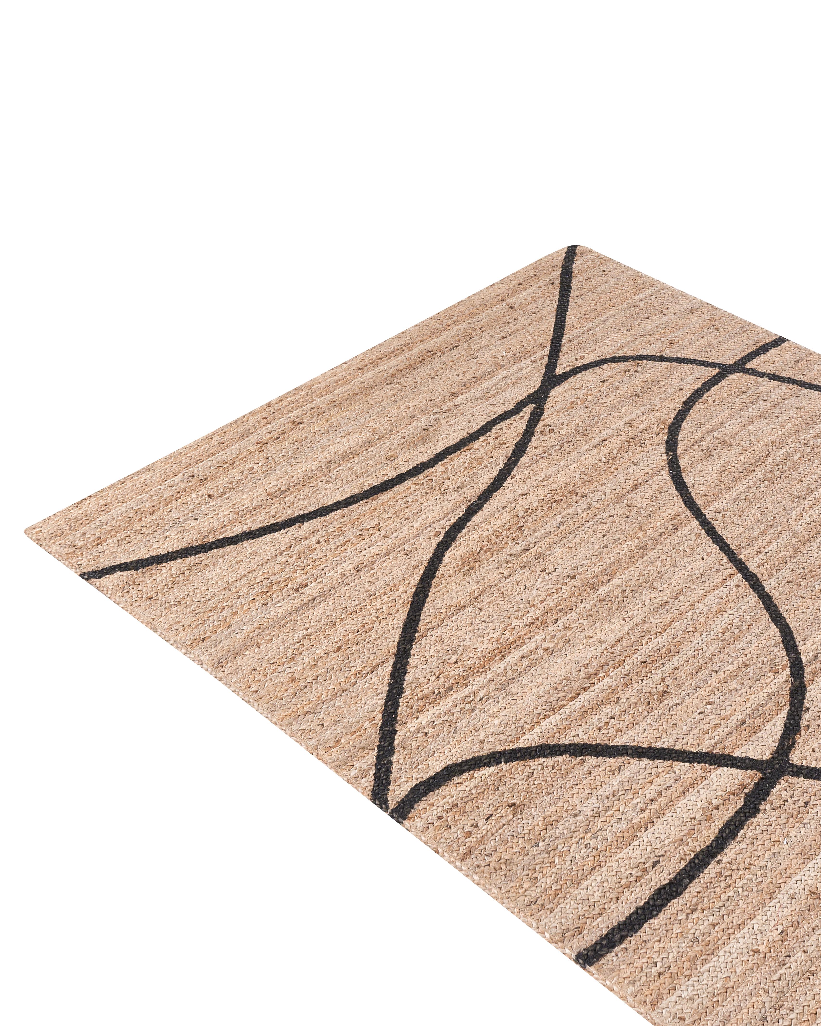 Vloerkleed GHOTA Beige 160 x 230 cm Jute