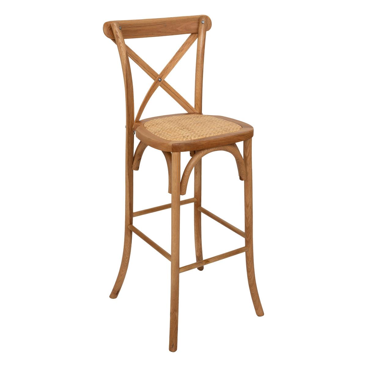 TABOURET DE BAR ISAK CHENE BEIGE H.110CM