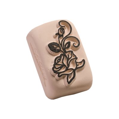 LaDot - Pierre pour tatouage éphémère - en céramique - taille M (2 x 4 cm) - grande rose