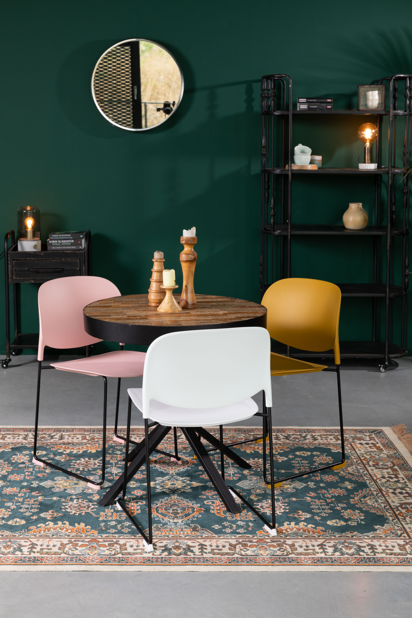 Eetkamerstoel Stacks wit (set van 4)