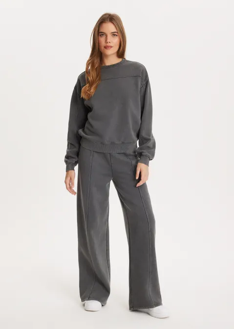 Sweater met details antraciet (ANTRA)