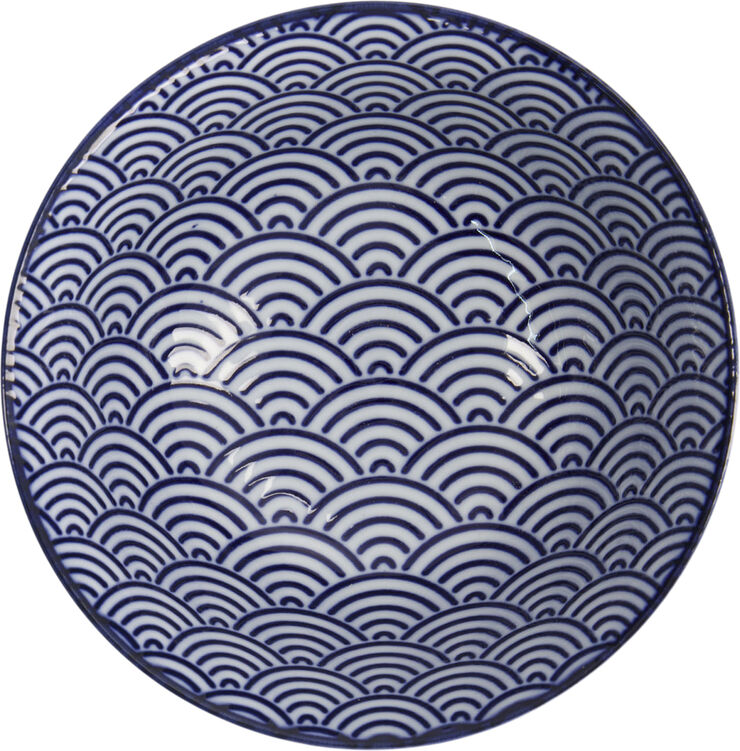 Tokyo Design Studio Nippon Blue Tayo Bowl 15.2x6. 7cm Wave Blue/white