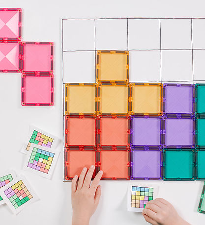 Connetix Magnets?t - 40 dele - Pastel Square Expansion Pack