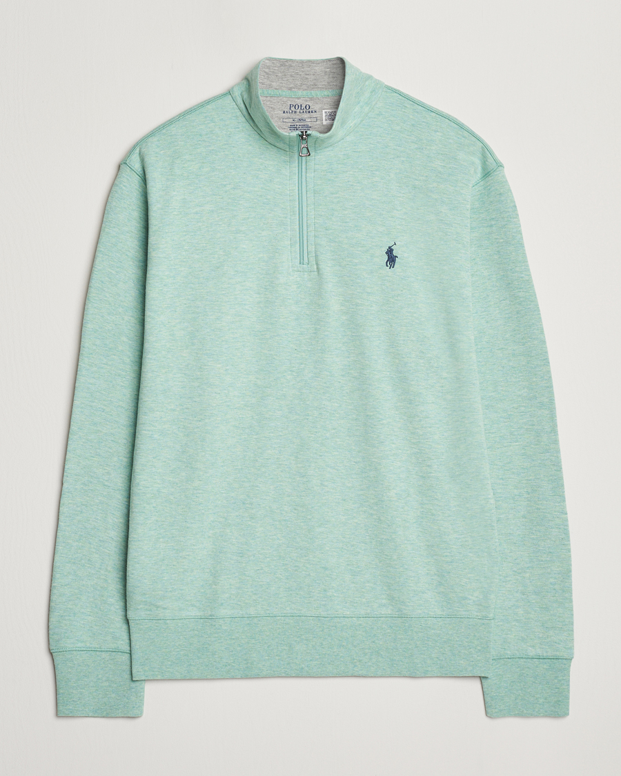 Polo Ralph Lauren Tech Double Knit Half Zip Celadon Heather