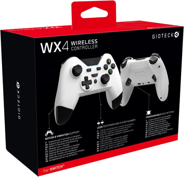 Gioteck WX-4 Nintendo Switch trådløs kontroller (hvid)