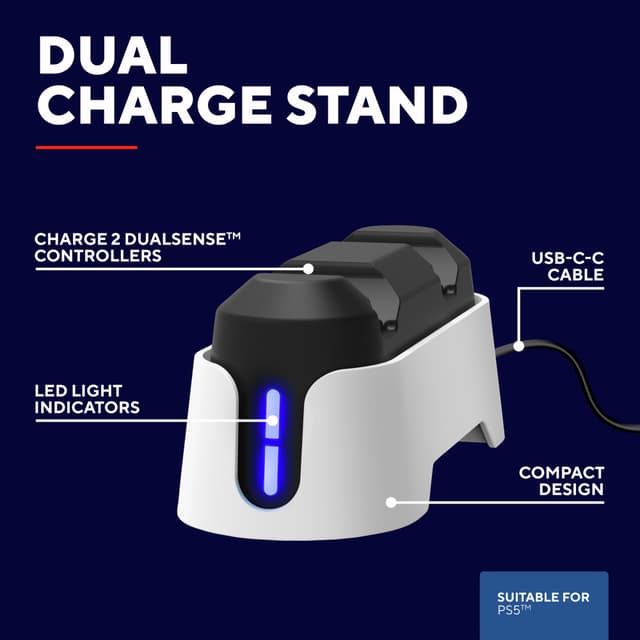 TRUST GXT228 PlayStation5 Dual opladningsstander