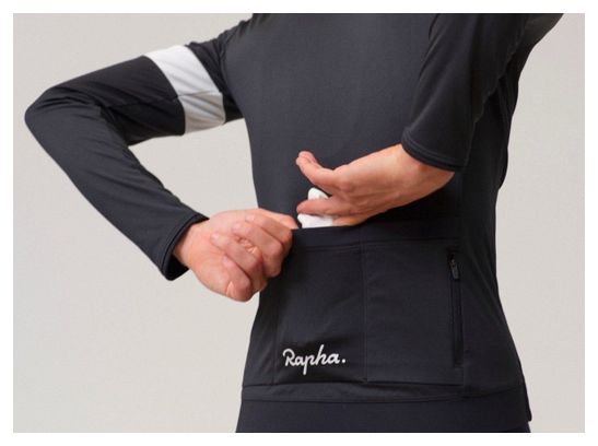 Maillot Manches Longues Rapha Core Noir / Blanc Femme