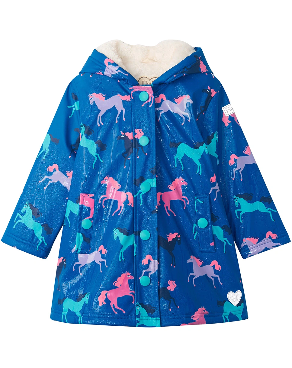 Regenjacke SPLASH PRANCING HORSES in navy/multi