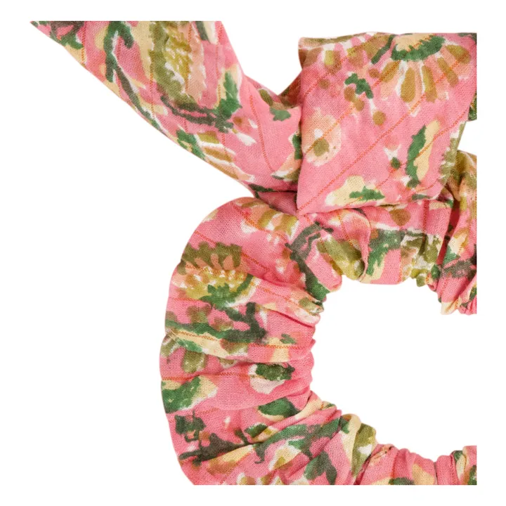 Bonton Chouchou Nœud Fleuri | Rose