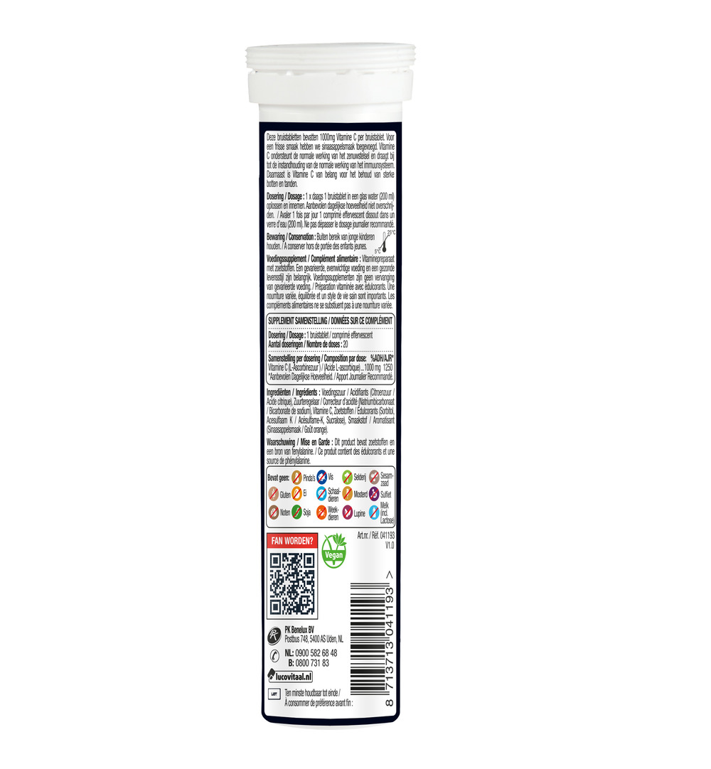 Lucovitaal Vitamine C 1000mg (20 bruistabletten)
