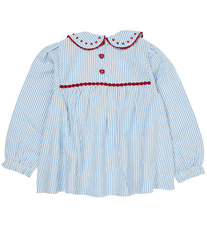 Copenhagen Colors Kleid - Sky Blue W. Cream Stripe W. Berry