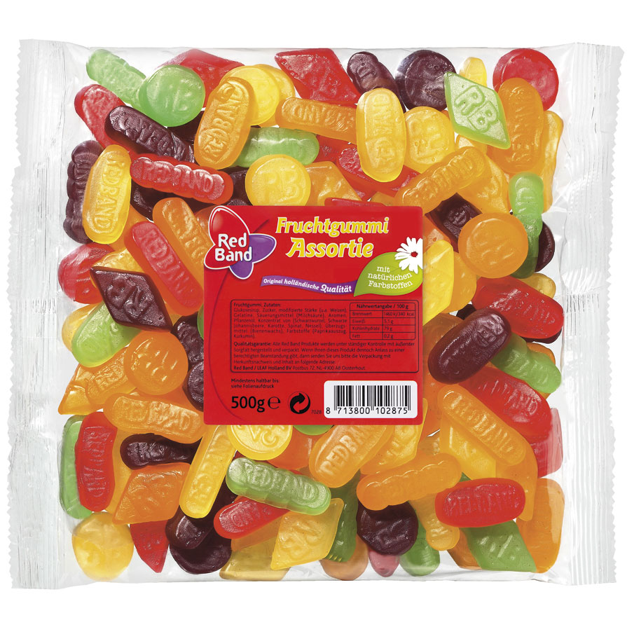Red Band Fruchtgummi Assortie 500g MHD:12.3.26