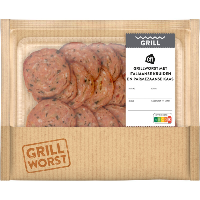 AH Grillworst met Italiaanse kruiden kaas