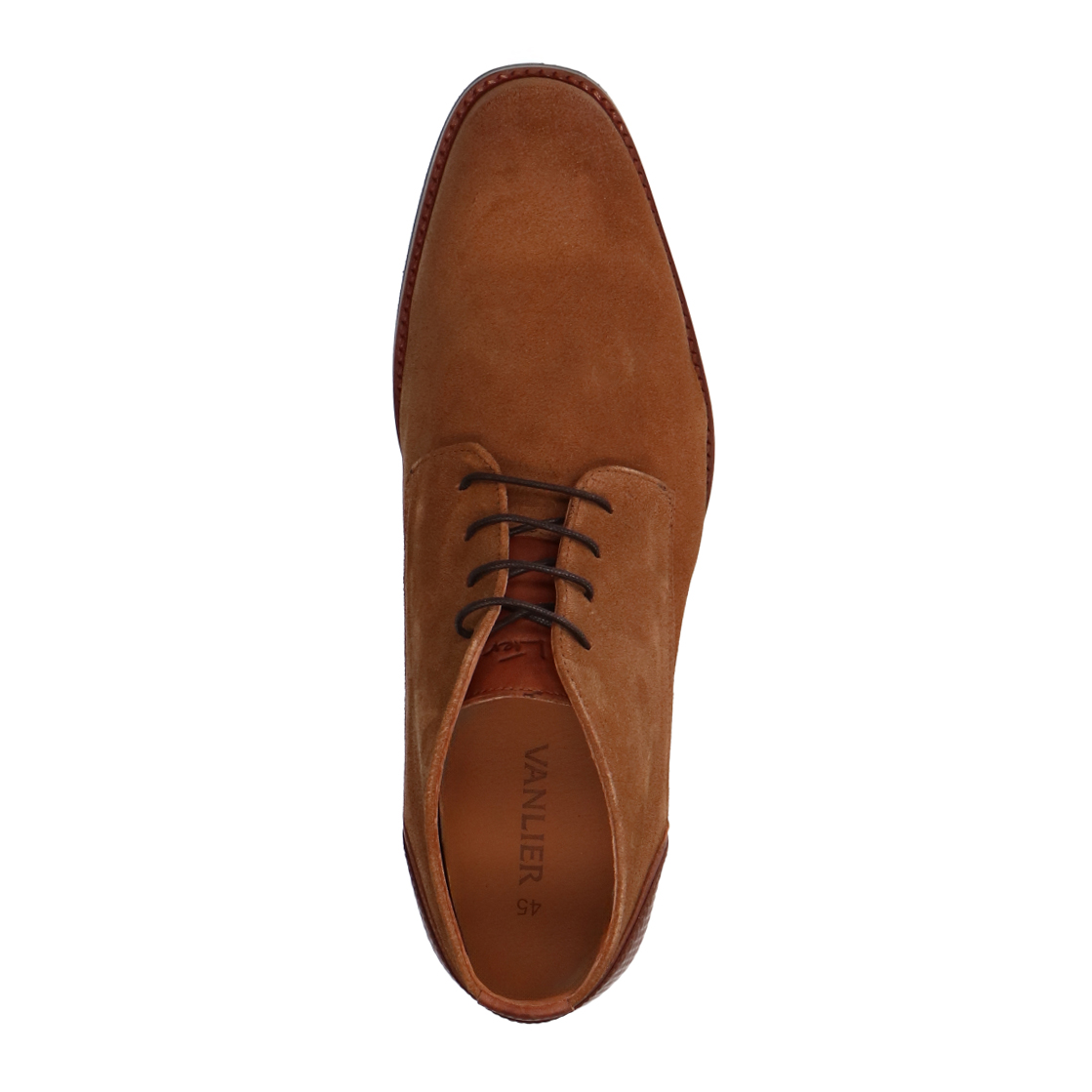 Cognac suède veterboots