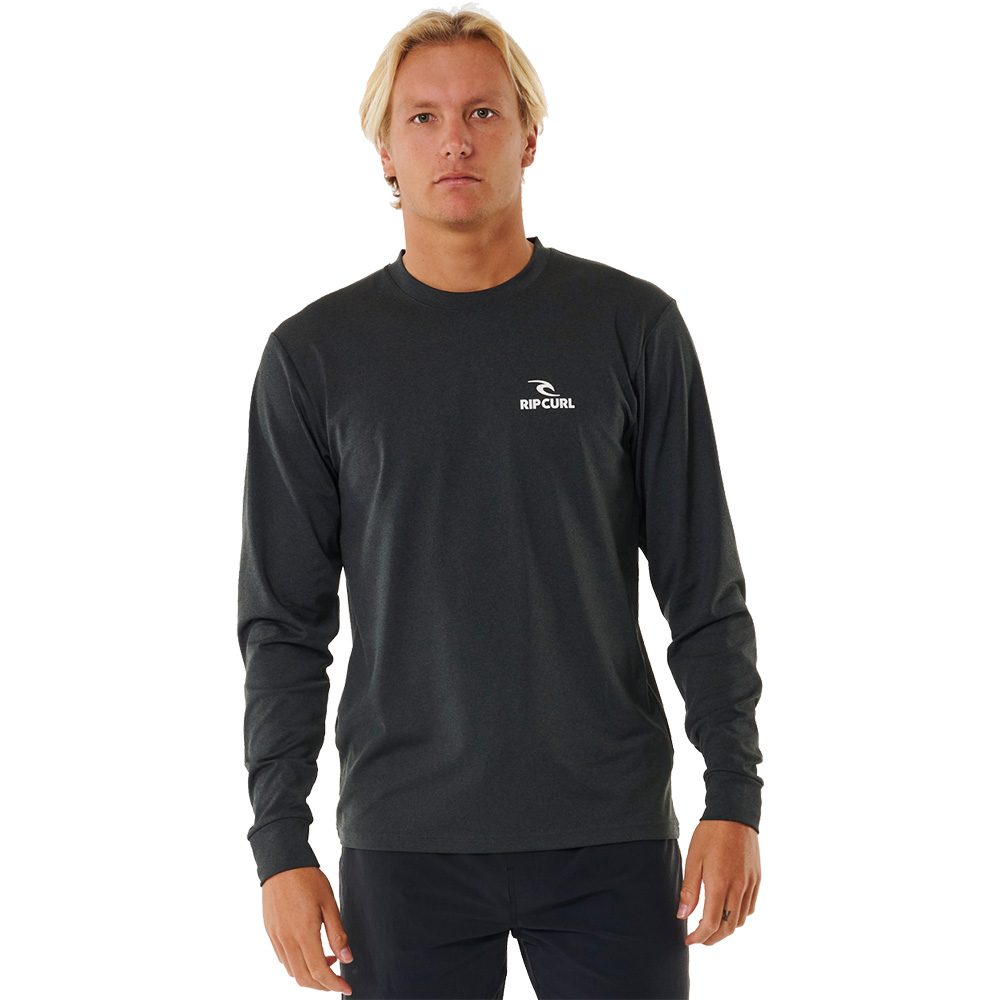 Rip Curl Stack UPF UV-Shirt Herren black marle
