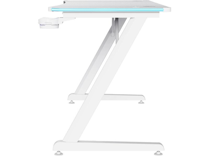 Trust Gaming Tisch GXT 709W Luminus RGB Weiss Gaming-Tisch mit RGB-Beleuchtung