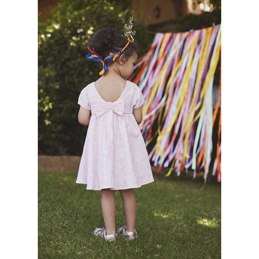 Robe de cérémonie irisée pour bébé fille - Rose