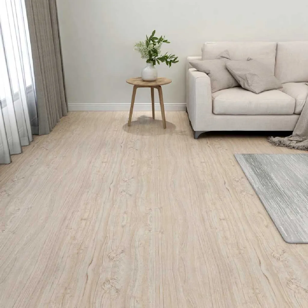 vidaXL Dalles de plancher autoadhésives 1,86 m² marron clair
