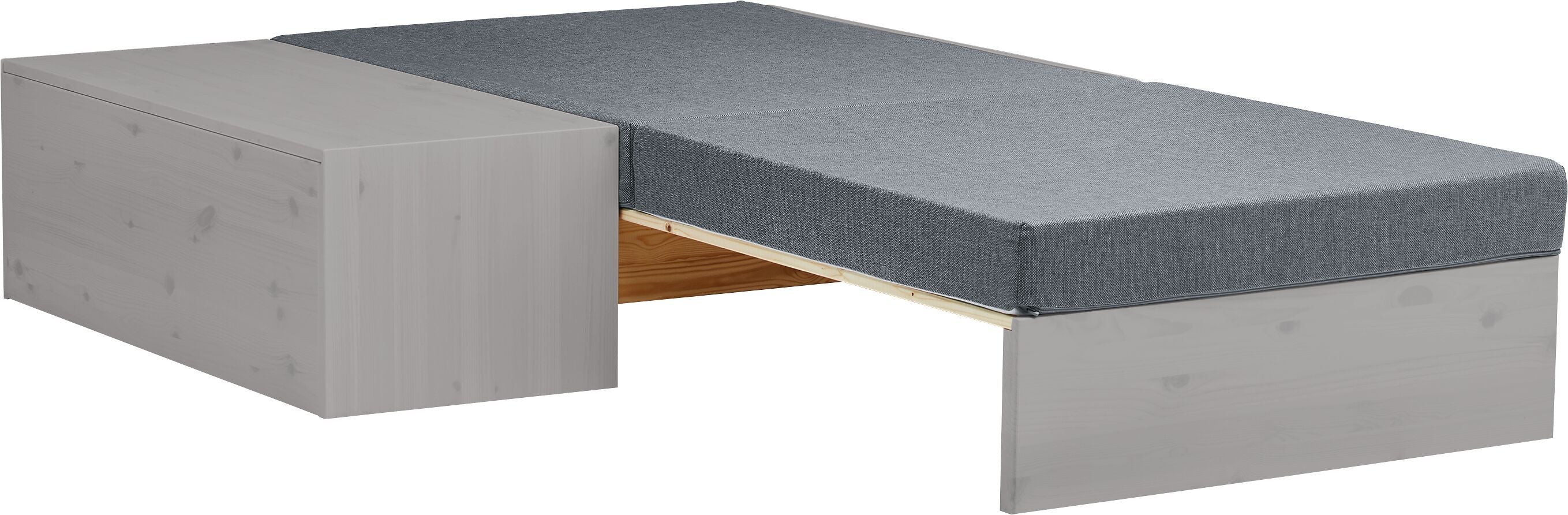 Flexa CLASSIC Bettsofa inkl. Matratze - Grau / B: 117.5 cm x T: 98.0 cm x H: 75.0 cm